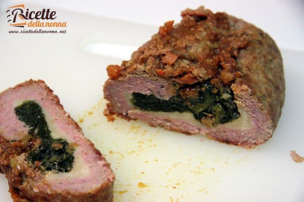 Polpettone ripieno spinaci e provola ricetta e foto