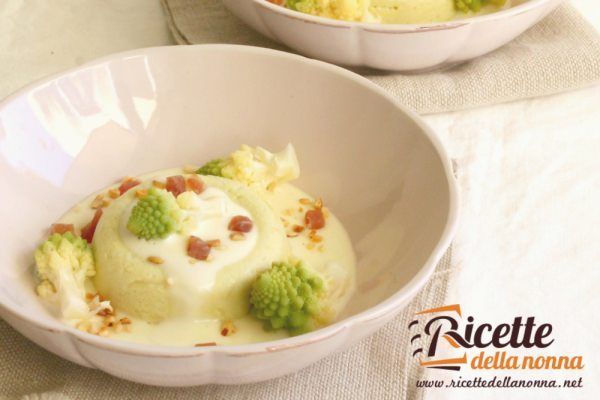 Sformato di broccolo romanesco e fonduta di brie