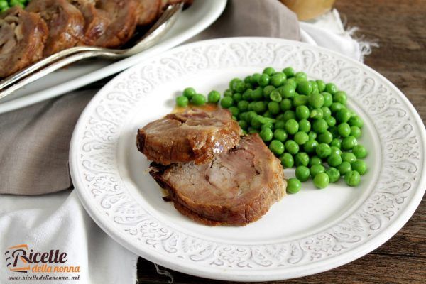 Arrosto di vitello con piselli