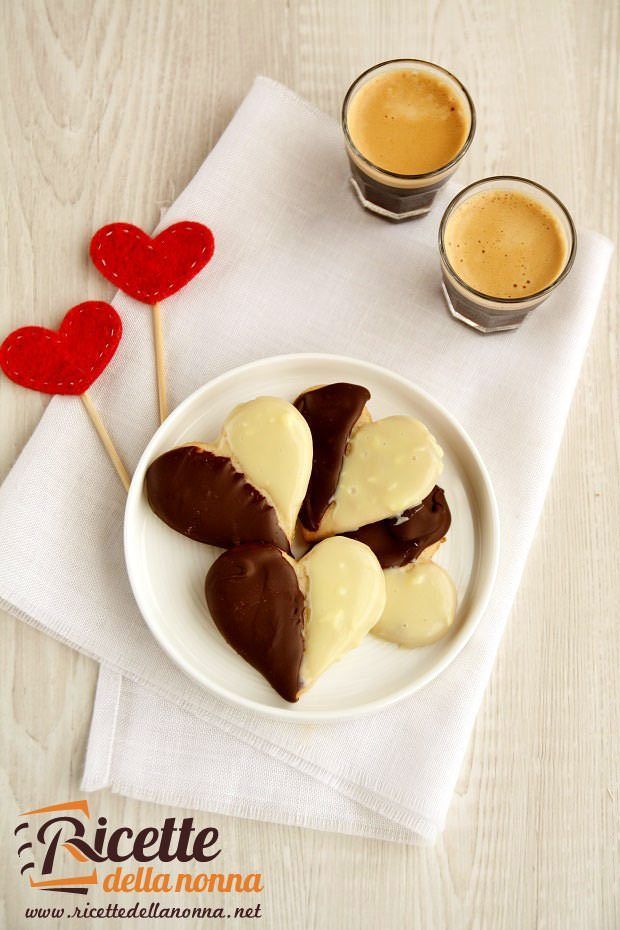 Biscotti San Valentino al doppio cioccolato