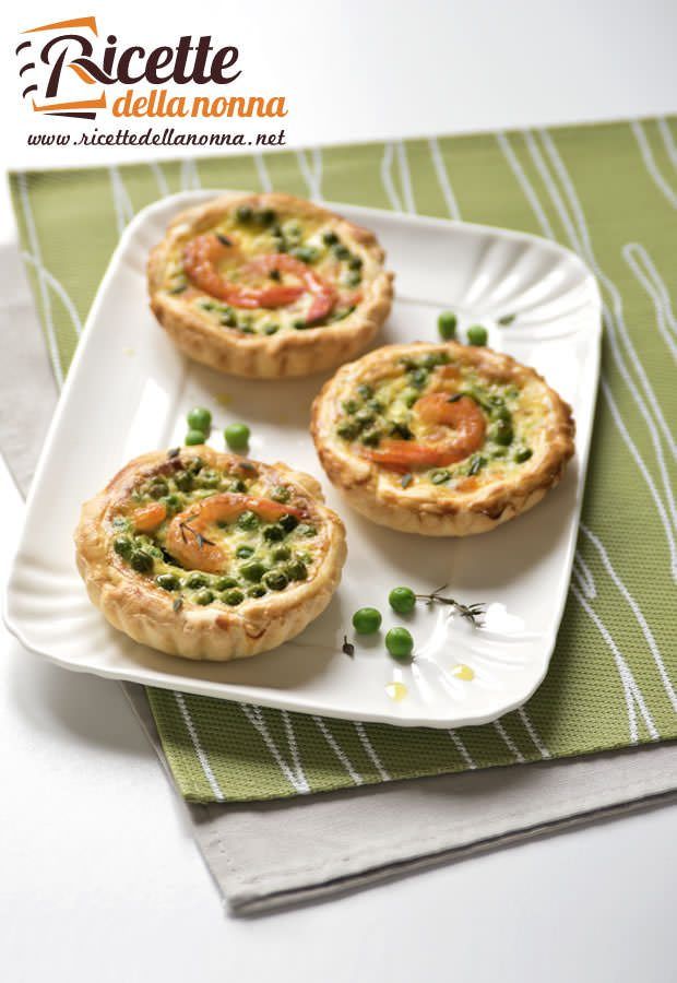 Foto Quiche con gamberi e piselli