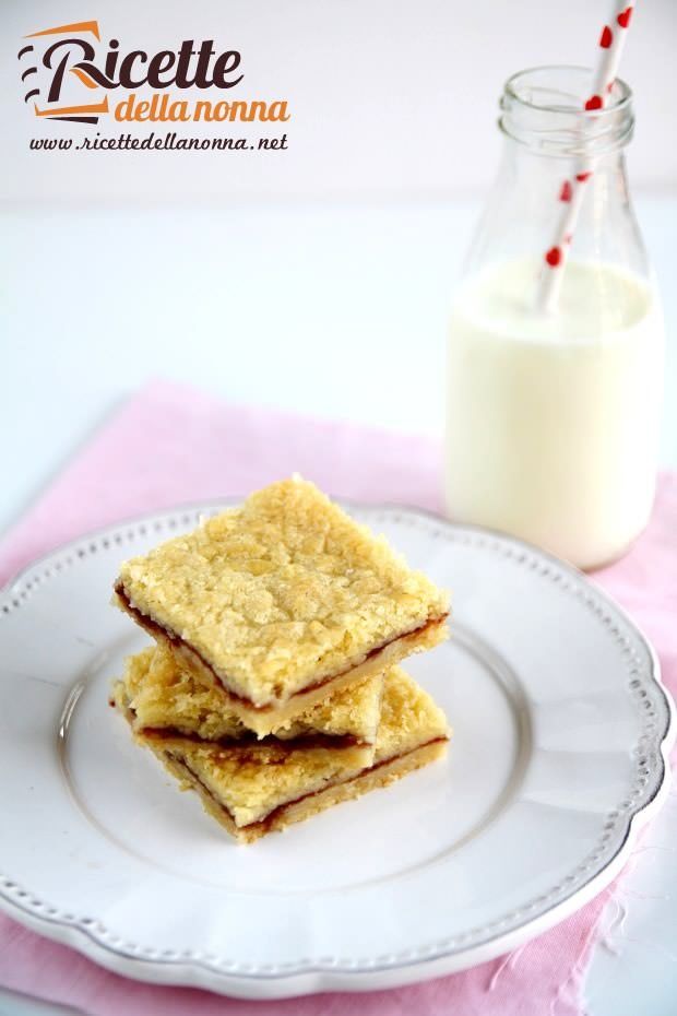 Barrette alla marmellata di fragole ricetta e foto