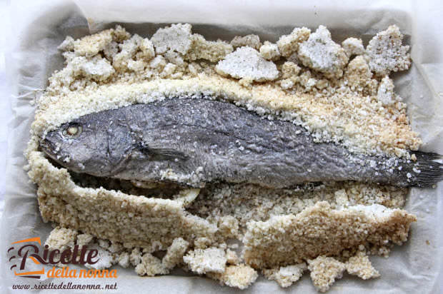 Orata, branzino, ombrina in crosta di sale ricetta e foto