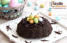 Torta nido di Pasqua al cioccolato