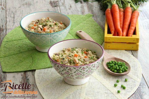 Cous cous con pollo al limone e verdure di stagione