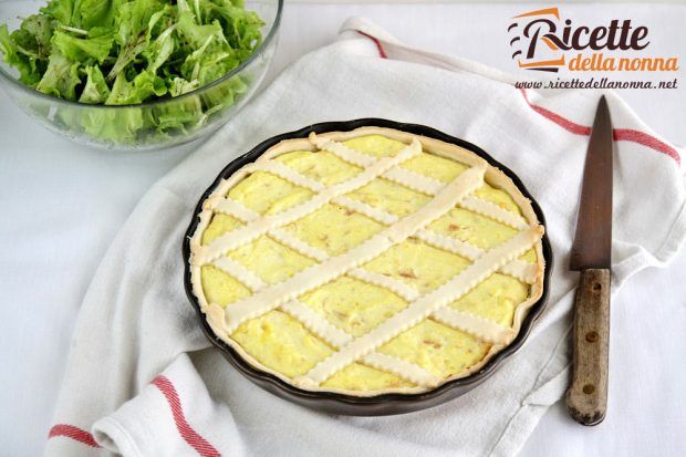 Ricetta crostata gialla con ricotta e scamorza