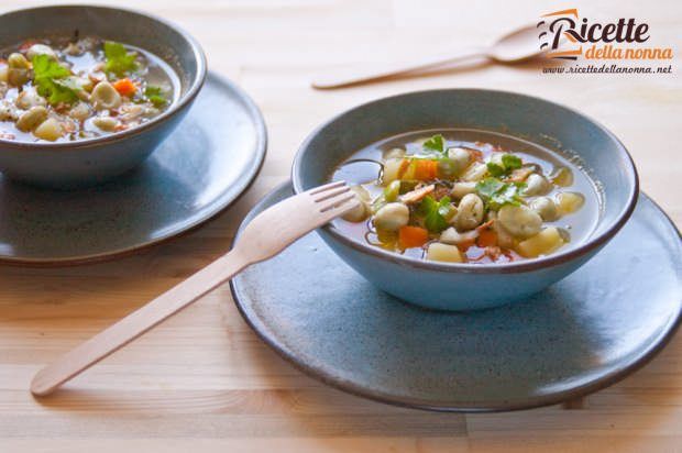 Zuppa di fave e verdure ricetta e foto