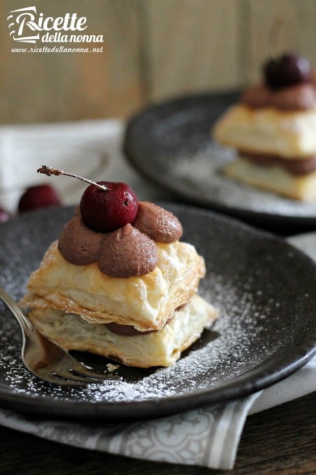 Sfoglia al cioccolato ciliegie ricetta e foto