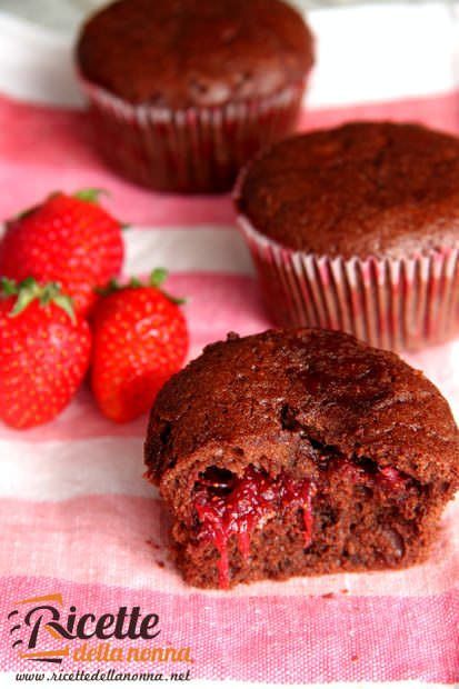 Muffin fragole e cacao ricetta e foto