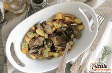 Carciofi e patate in cocotte