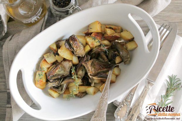 Carciofi e patate in cocotte ricetta e foto