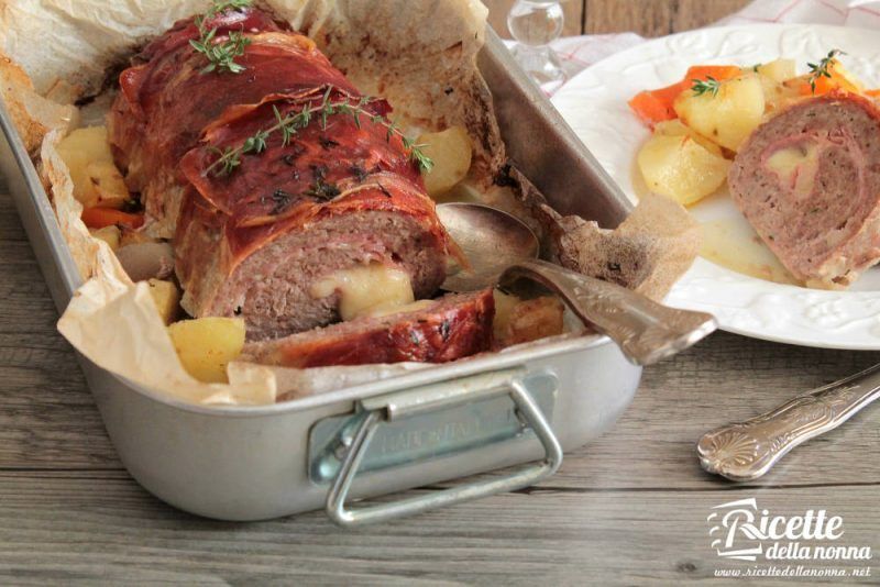 Ricetta polpettone ripieno Ricette della Nonna