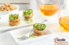 Involtini di salmone e mousse di zucchine