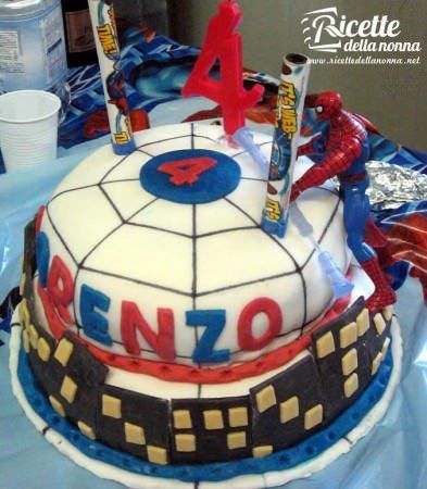 cake design pasta zucchero spiderman