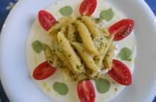 Penne aromatiche, mozzarella,pomodoro e basilico