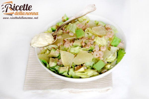 Insalata gamberetti e pompelmo