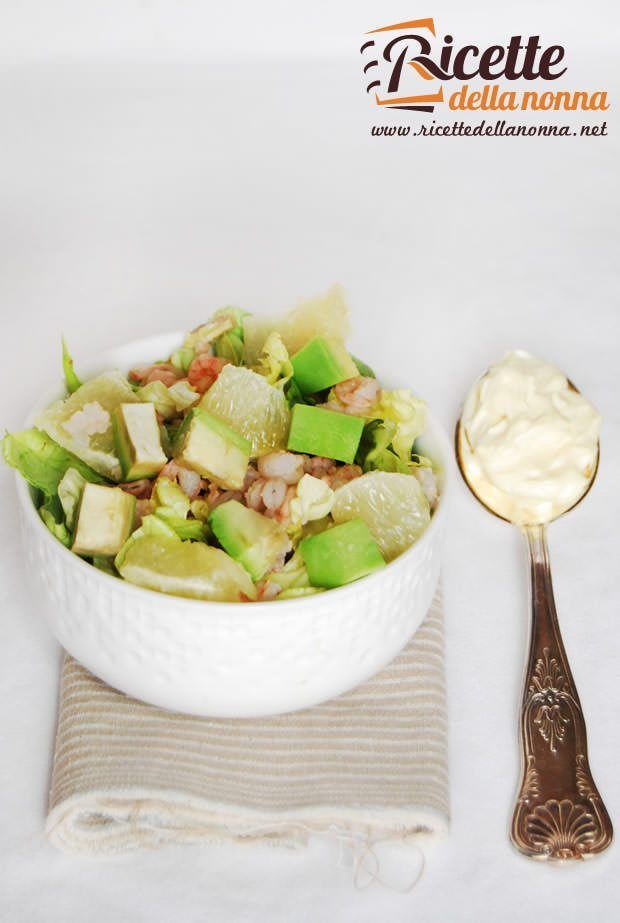 Insalata di gamberetti e pompelmo