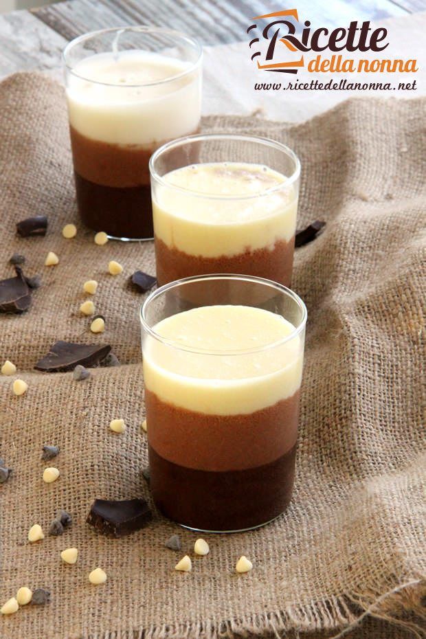 Mousse ai tre cioccolati ricetta e foto