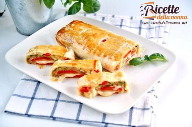 Ricetta rotolo pasta sfoglia alle verdure grigliate