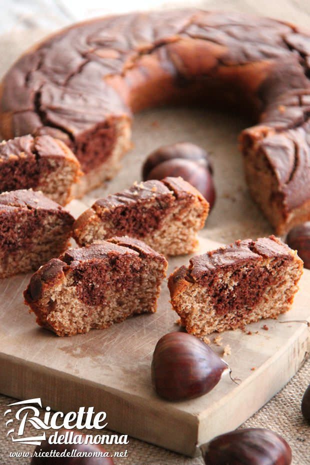 Torta marmorizzata cacao e castagne