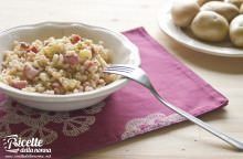 Zuppa orzo, patate e pancetta