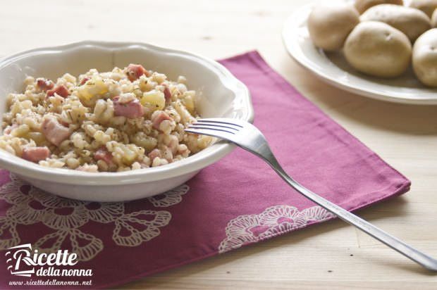 orzo patate pancetta