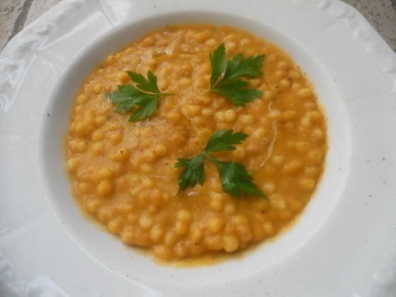 Crema di borlotti e fregola ricetta e foto