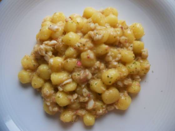 Gnocchetti di patate con triglie e salsa di funghi ricetta e foto