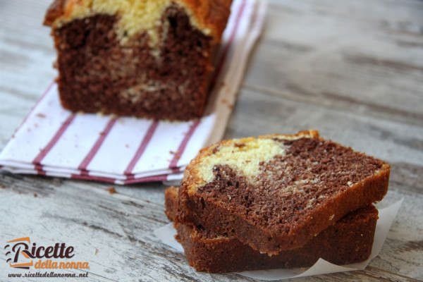 Plumcake marmorizzato yogurt e cacao