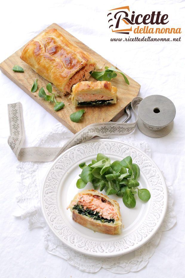 Foto Strudel di salmone agli spinaci e pomodorini secchi