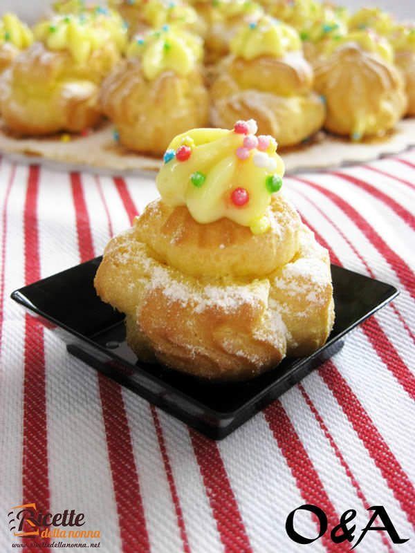 Bignè ripieni con crema pasticcera | Ricette della Nonna