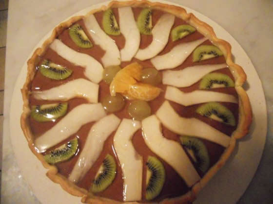 Crostata di cioccolato e frutta ricetta e foto