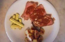 Roastbeef al naturale con salsa mediterranea