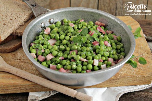 Piselli rustici con pancetta ricetta e foto