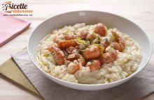 Risotto con crostacei e porri