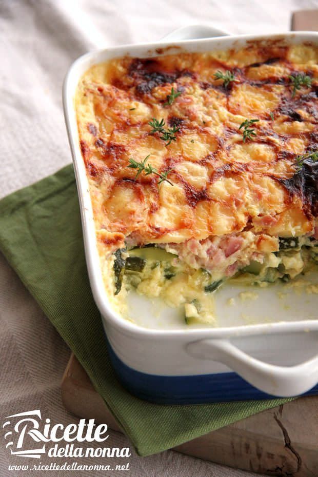 pasticcio di zucchine e prosciutto