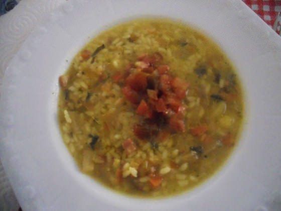 Minestrone di riso allo zafferano ricetta e foto