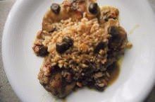 Coniglio in umido con farro