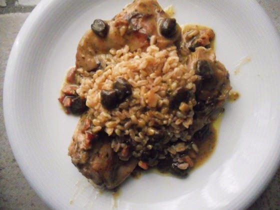 Coniglio in umido con farro ricetta e foto