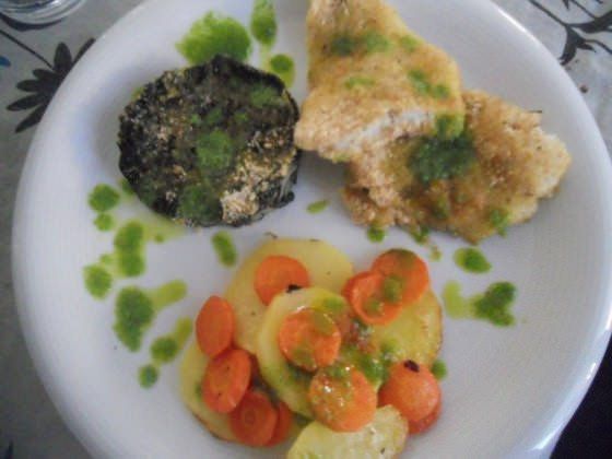 Merluzzo panato con verdure ricetta e foto