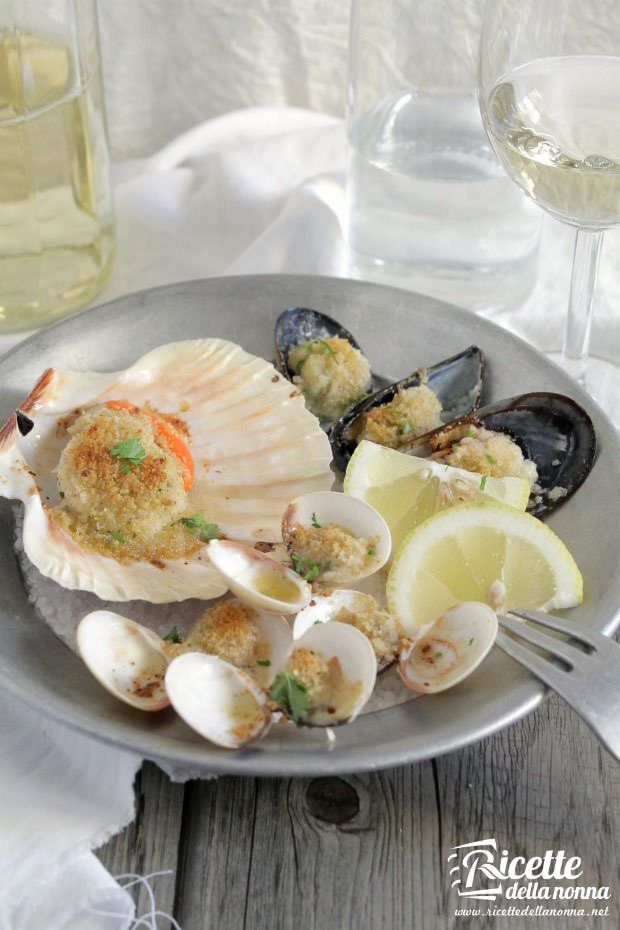 Frutti di mare al gratin ricetta e foto