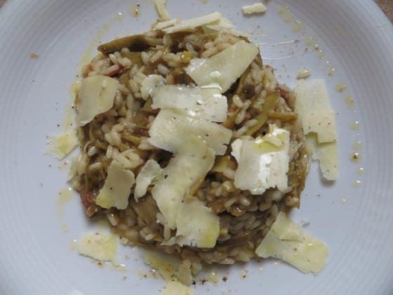 Risotto ai carciofi e pecorino ricetta e foto