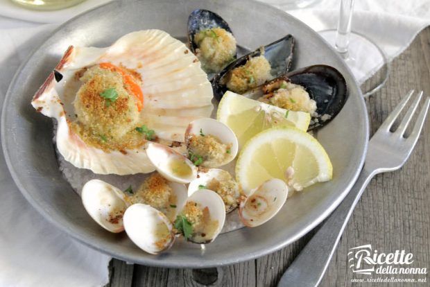 Frutti di mare al gratin ricetta e foto