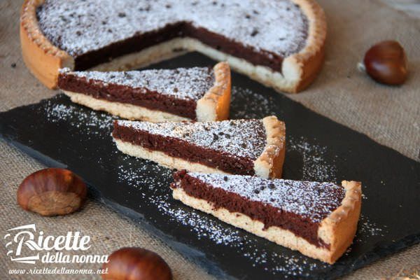 Crostata di castagne al cioccolato