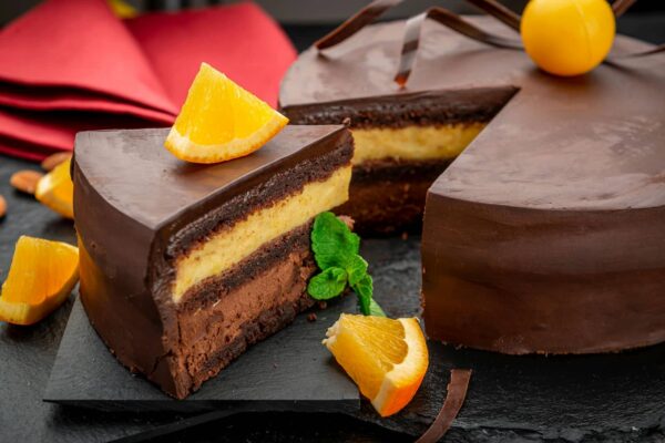 Torta al cioccolato e arancia