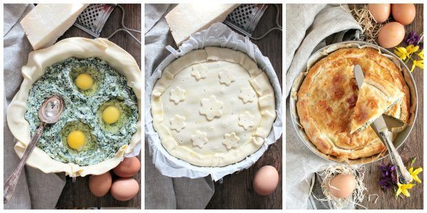 Preparazione torta pasqualina