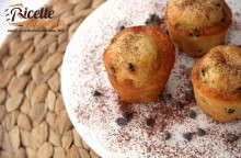 Muffin con yogurt al caramello e cioccolato, ricetta senza burro né olio per muffin originali