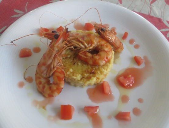 Couscous con curry e gamberi ricetta e foto