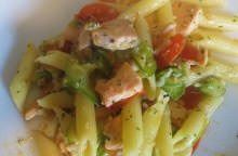 Penne al salmone e nasello