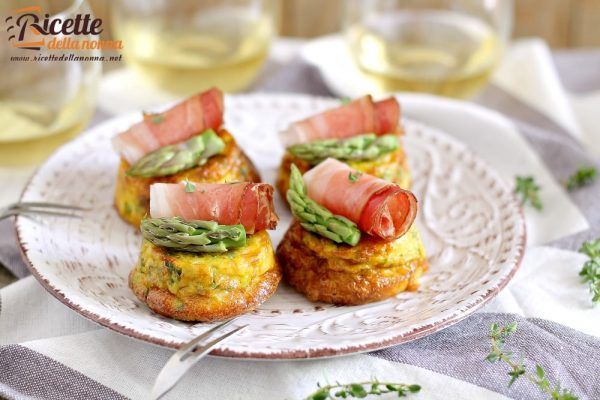 Frittata agli asparagi e speck